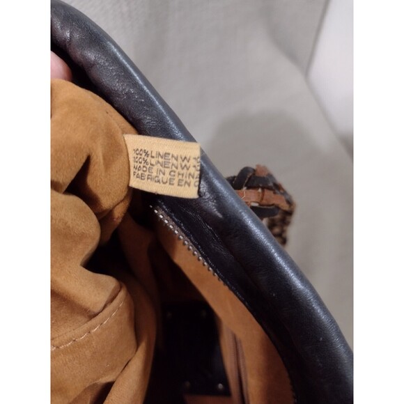 PATRICIA NASH MAYA Woven Straw Bucket Bag Purse Leather Trim Tassel Zip Italy - Picture 13 of 16